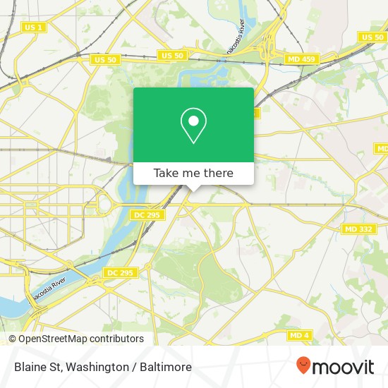 Mapa de Blaine St, Washington, DC 20019