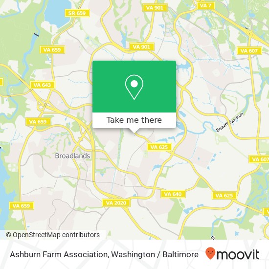 Ashburn Farm Association, 43641 Golden Meadow Cir map