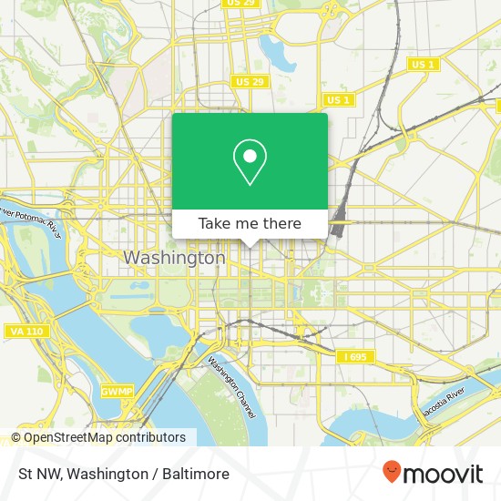 Mapa de St NW, Washington, DC 20004