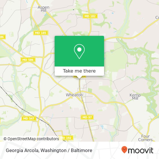 Mapa de Georgia Arcola, Silver Spring, MD 20902