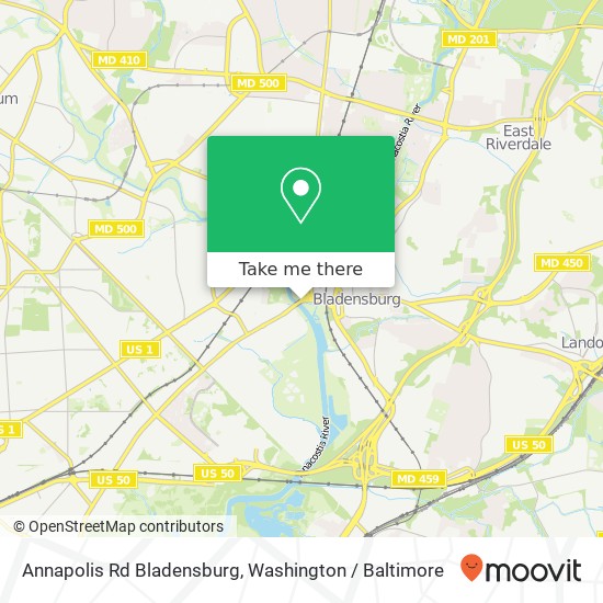 Mapa de Annapolis Rd Bladensburg, Bladensburg, MD 20710