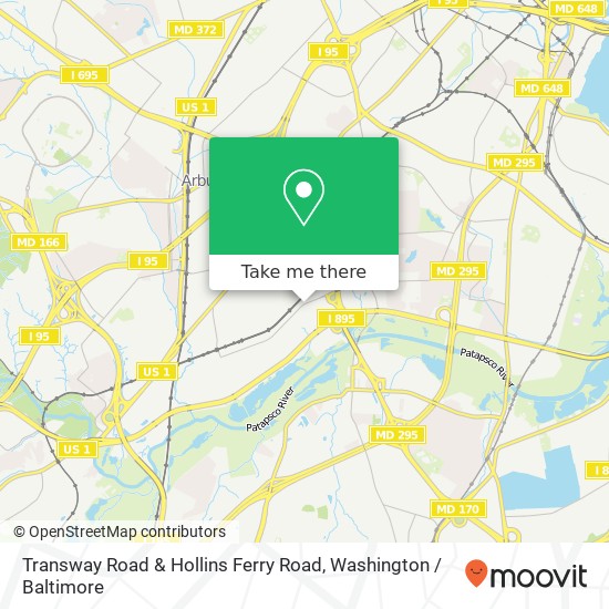 Transway Road & Hollins Ferry Road, Transway Rd & Hollins Ferry Rd, Lansdowne, MD 21227, USA map