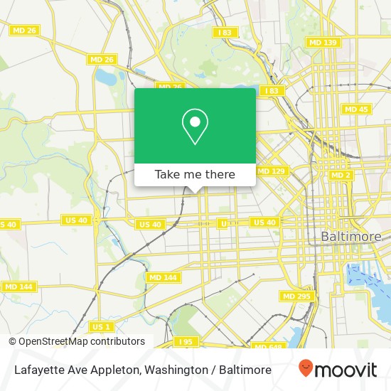 Lafayette Ave Appleton, Baltimore, MD 21217 map