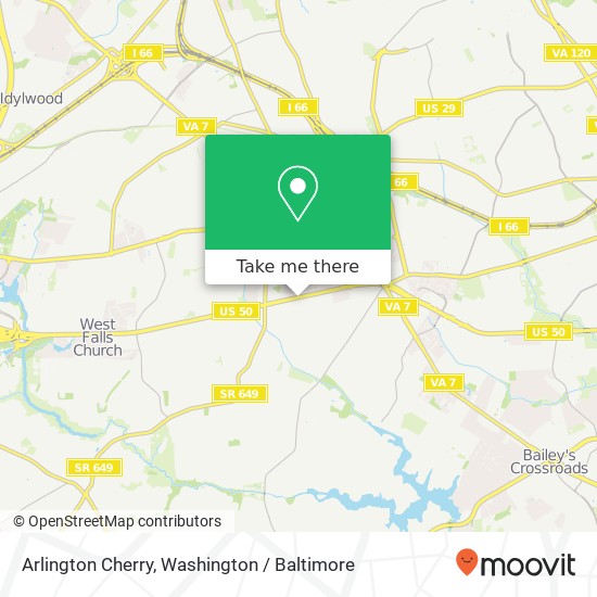 Mapa de Arlington Cherry, Falls Church, VA 22042