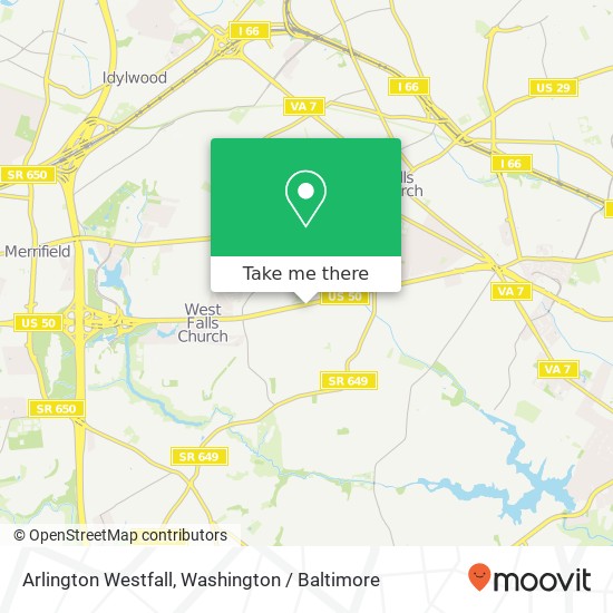 Arlington Westfall, Falls Church, VA 22042 map