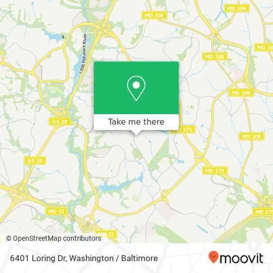 6401 Loring Dr, Columbia, MD 21045 map
