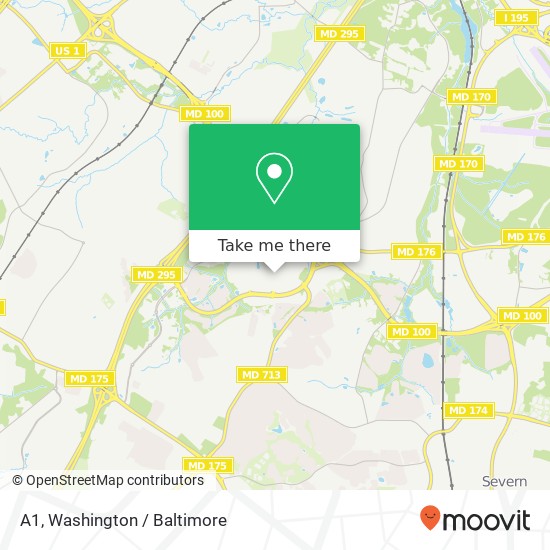Mapa de A1, 7000 Arundel Mills Cir A1, Hanover, MD 21076, USA