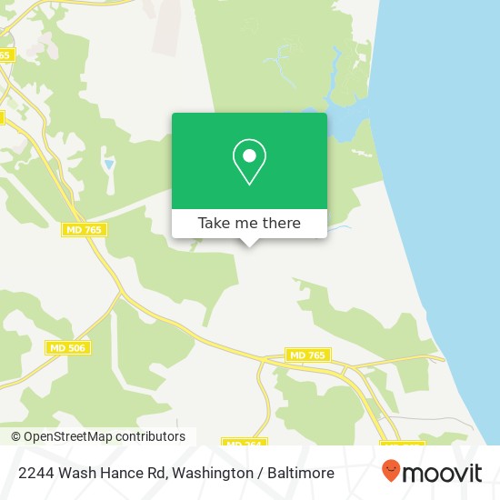 Mapa de 2244 Wash Hance Rd, Port Republic, MD 20676