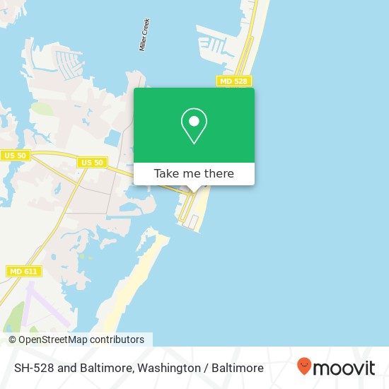 SH-528 and Baltimore, Ocean City, MD 21842 map