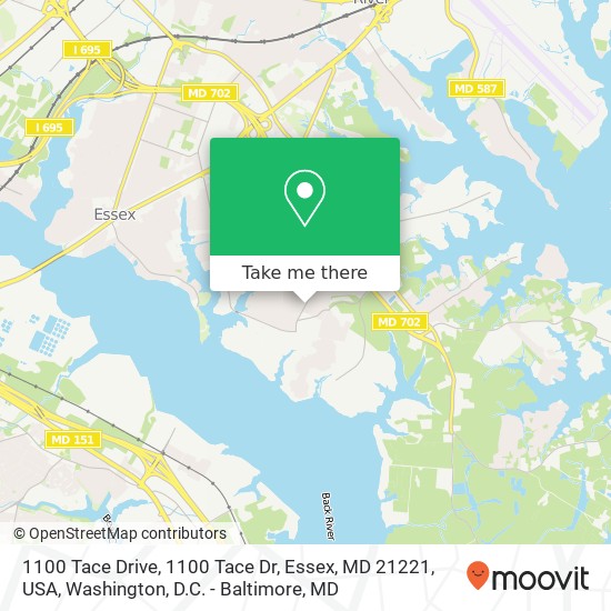 1100 Tace Drive, 1100 Tace Dr, Essex, MD 21221, USA map