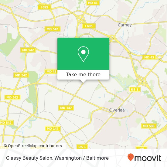 Classy Beauty Salon, 7221 Harford Rd map