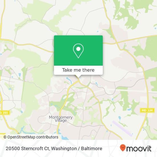 Mapa de 20500 Sterncroft Ct, Montgomery Village, MD 20886