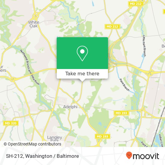 Mapa de SH-212, Hyattsville, MD 20783