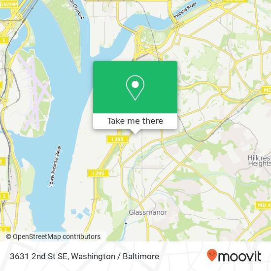 3631 2nd St SE, Washington, DC 20032 map