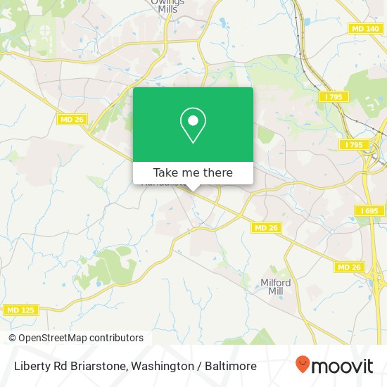 Mapa de Liberty Rd Briarstone, Randallstown, MD 21133