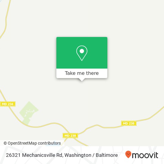 Mapa de 26321 Mechanicsville Rd, Mechanicsville, MD 20659