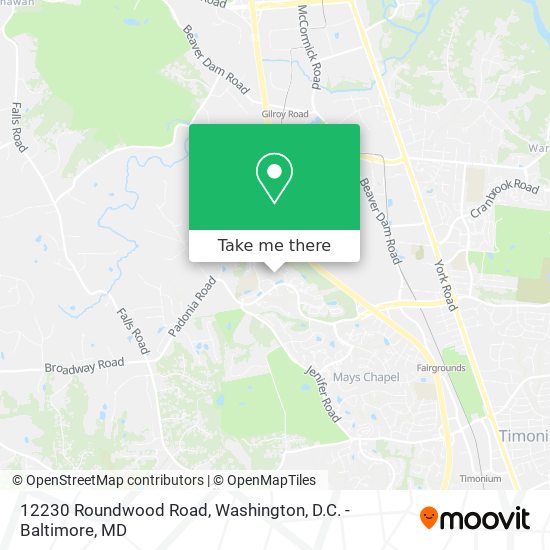 Mapa de 12230 Roundwood Road