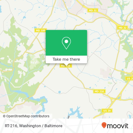 Mapa de RT-216, Fulton, MD 20759