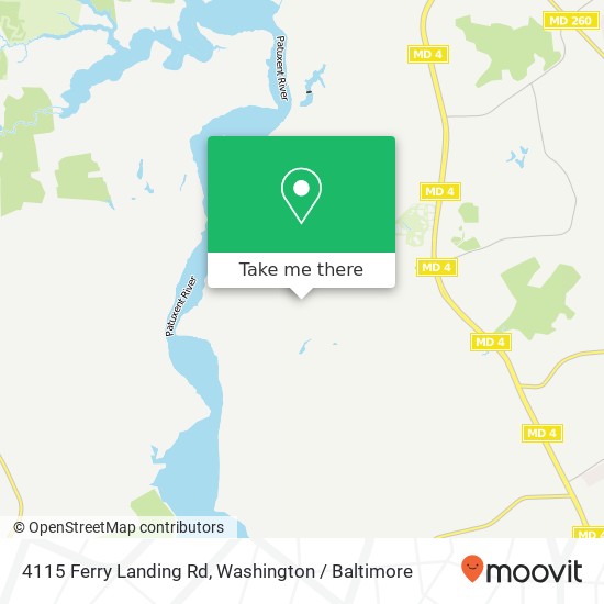 Mapa de 4115 Ferry Landing Rd, Dunkirk, MD 20754