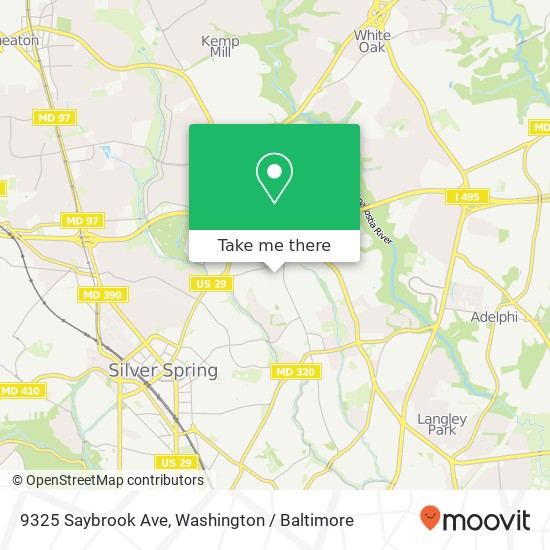 9325 Saybrook Ave, Silver Spring, MD 20901 map