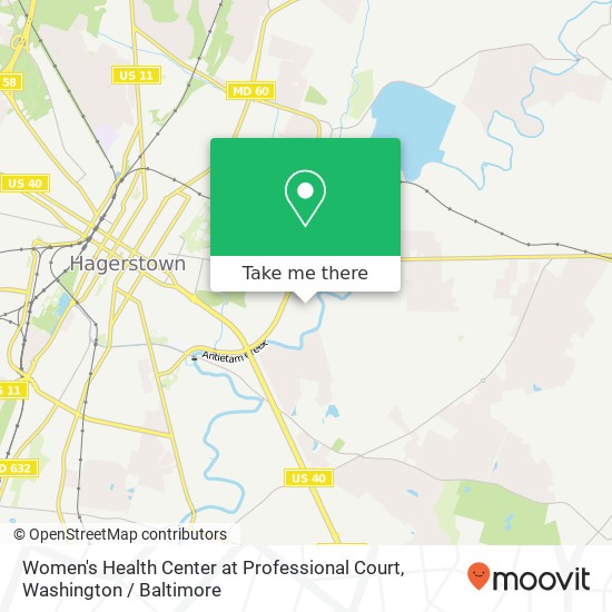 Mapa de Women's Health Center at Professional Court, 1130 Professional Ct