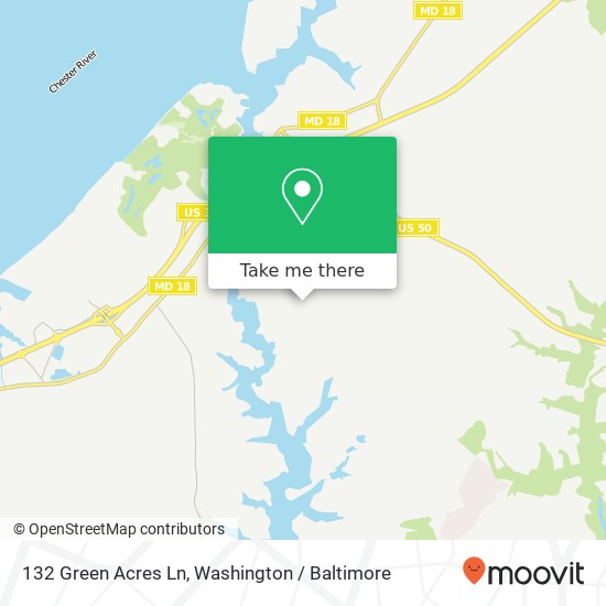 Mapa de 132 Green Acres Ln, Queenstown, MD 21658