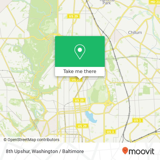 Mapa de 8th Upshur, Washington, DC 20011