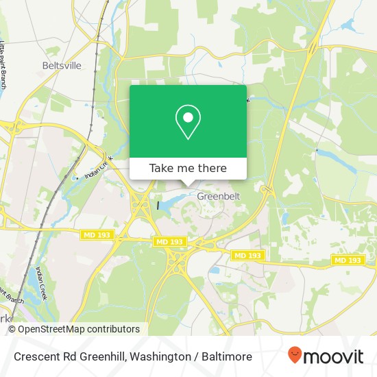 Mapa de Crescent Rd Greenhill, Greenbelt, MD 20770