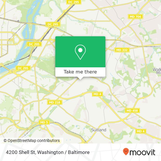 Mapa de 4200 Shell St, Capitol Heights, MD 20743