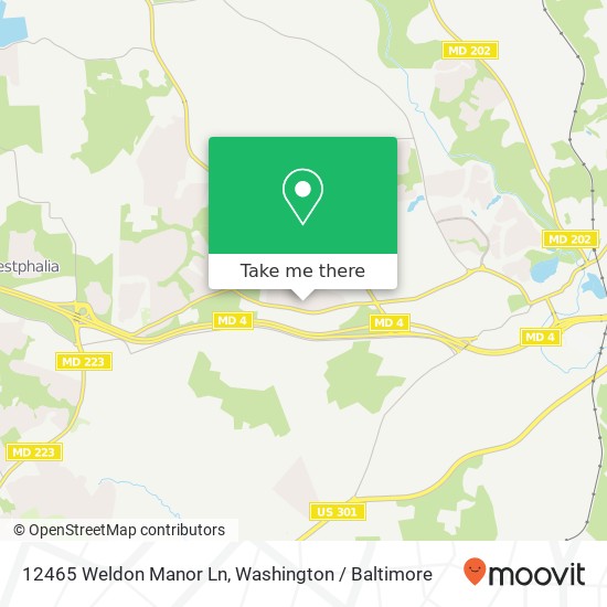 Mapa de 12465 Weldon Manor Ln, Upper Marlboro, MD 20772