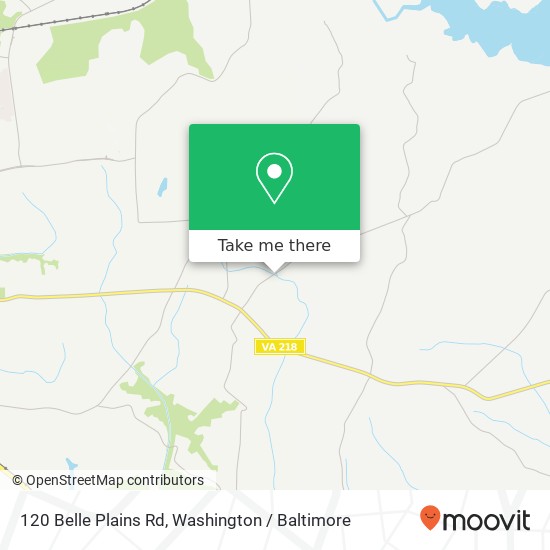 Mapa de 120 Belle Plains Rd, Fredericksburg, VA 22405