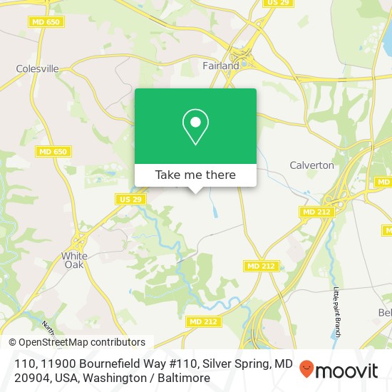 110, 11900 Bournefield Way #110, Silver Spring, MD 20904, USA map