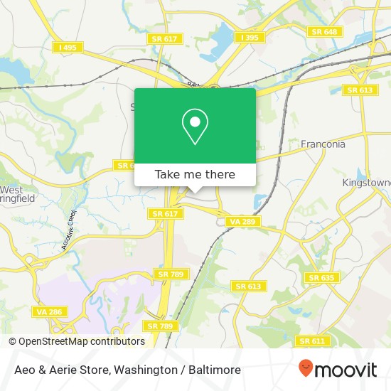 Mapa de Aeo & Aerie Store, 6849 Springfield Mall