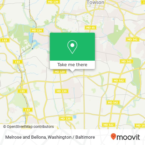 Melrose and Bellona, Baltimore, MD 21212 map