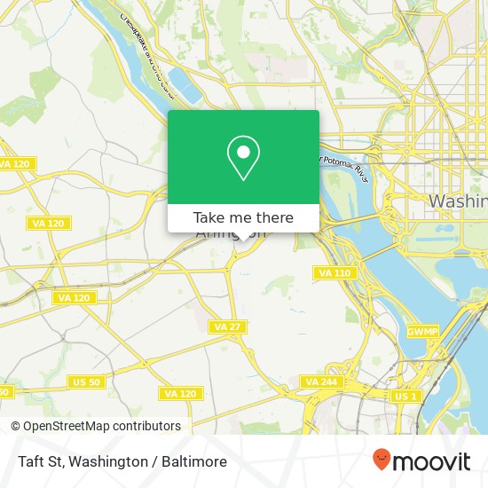 Mapa de Taft St, Arlington, VA 22209
