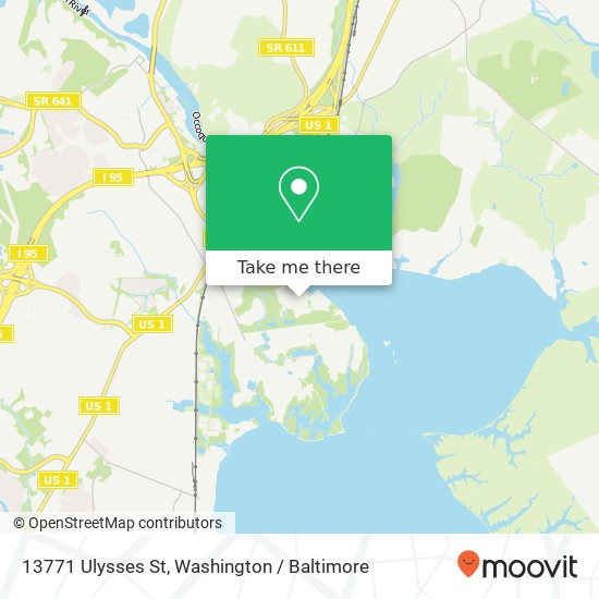 Mapa de 13771 Ulysses St, Woodbridge, VA 22191