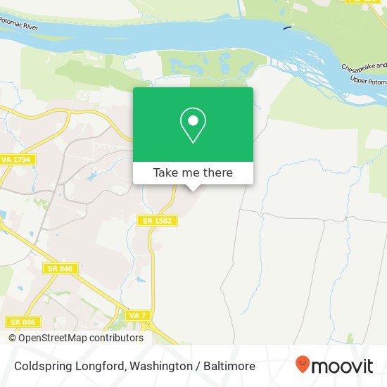 Mapa de Coldspring Longford, Sterling, VA 20165