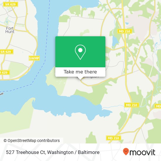 Mapa de 527 Treehouse Ct, Fort Washington, MD 20744