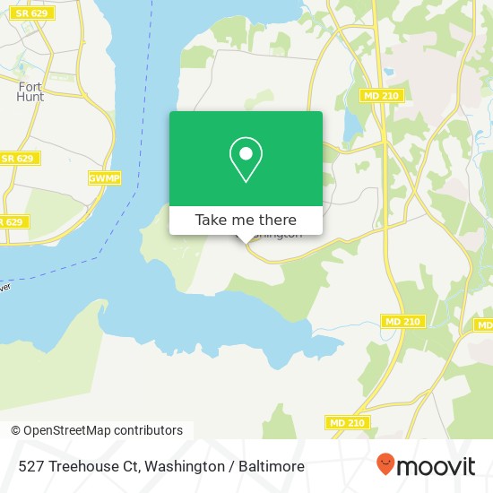 527 Treehouse Ct, Fort Washington, MD 20744 map