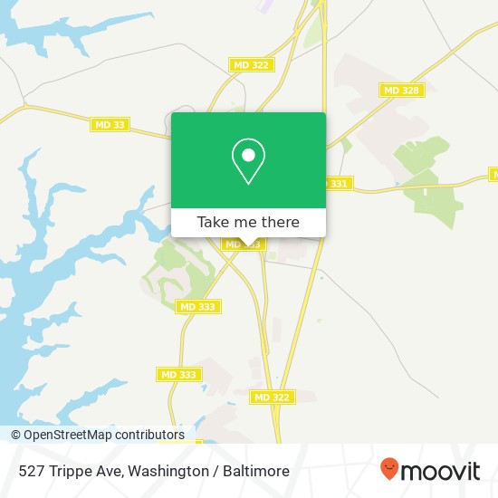 Mapa de 527 Trippe Ave, Easton, MD 21601