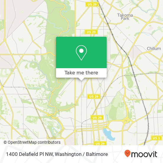 1400 Delafield Pl NW, Washington, DC 20011 map