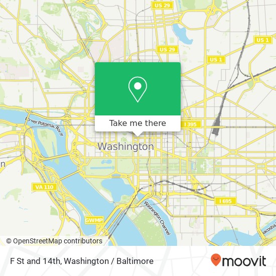 Mapa de F St and 14th, Washington, DC 20004