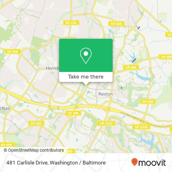 Mapa de 481 Carlisle Drive, 481 Carlisle Dr, Herndon, VA 20170, USA