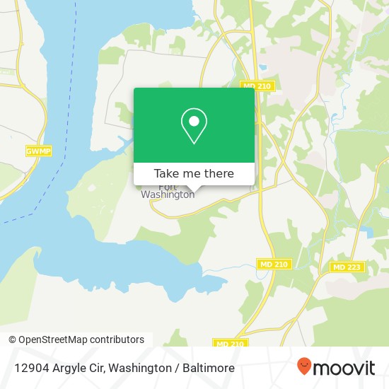 Mapa de 12904 Argyle Cir, Fort Washington, MD 20744