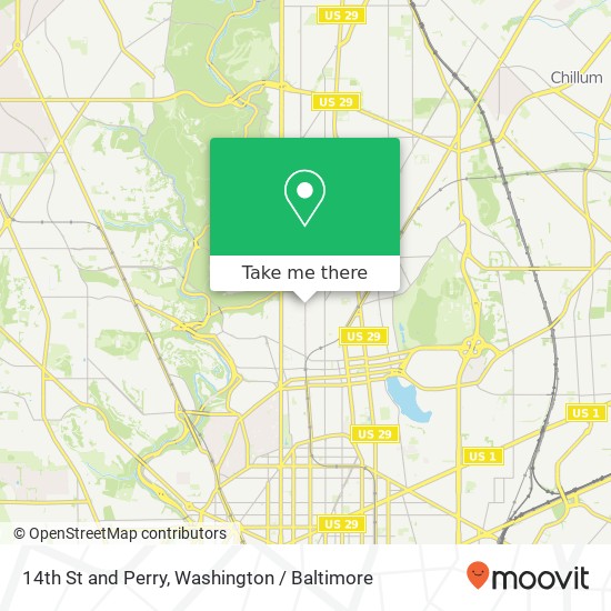 Mapa de 14th St and Perry, Washington, DC 20010