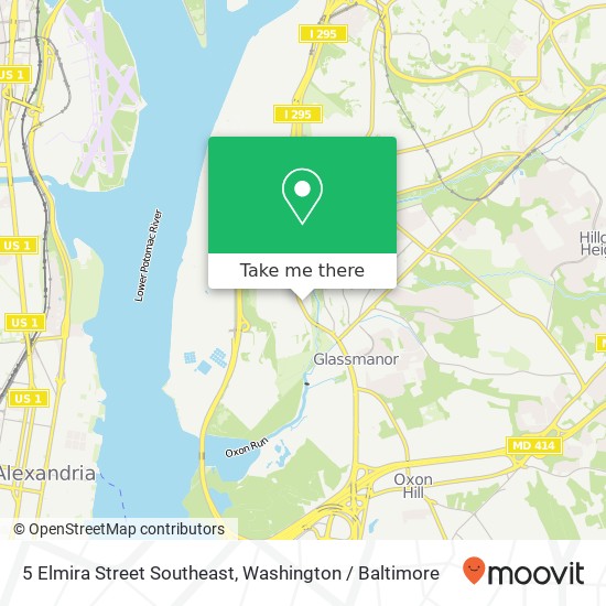 5 Elmira Street Southeast, 5 Elmira St SE, Washington, DC 20032, USA map