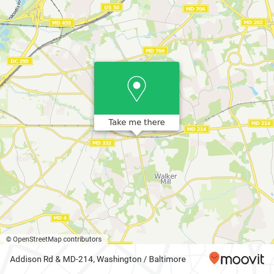 Addison Rd & MD-214, Capitol Heights, MD 20743 map