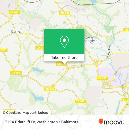 7194 Briarcliff Dr, Springfield, VA 22152 map