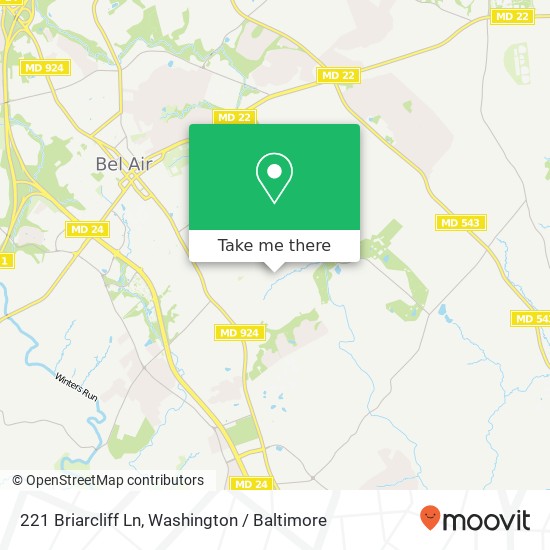 Mapa de 221 Briarcliff Ln, Bel Air, MD 21014