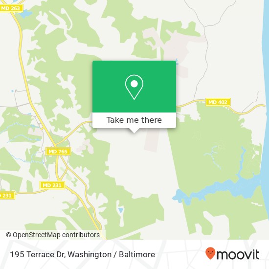 Mapa de 195 Terrace Dr, Prince Frederick, MD 20678